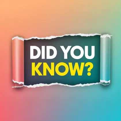 Colorful design displaying 'Did you know?' encouraging exploration of intriguing facts and knowledge.